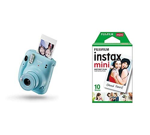 Fujifilm instax Mini 11 Sky Bleue + Films Mini Instax - 86 x 54 mm - Monopack 10 Films