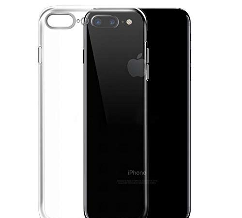 NEW'C Coque pour iPhone 7 Plus et iPhone 8 Plus (5,5), Ultra Transparente Silicone en Gel TPU Souple Coque de Protection avec Absorption de Choc et Anti-Scratch