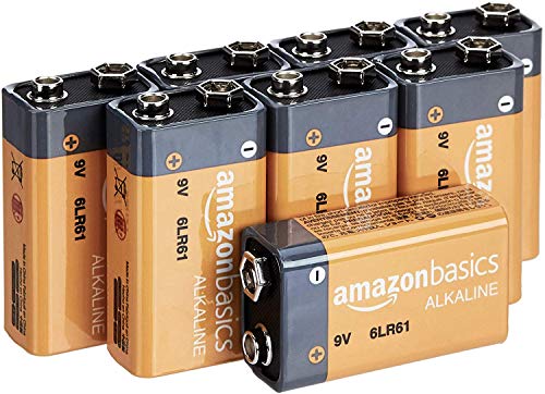 Amazon Basics Piles alcalines 9 V pour le quotidien - Lot de 8 (le visuel peut différer)