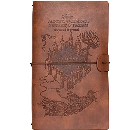 Erik® - Ensemble Carnet de Voyage Harry Potter | Carnet de Notes 2 en 1 | Notebook Simili Cuir