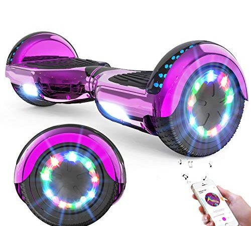 GeekMe Gyropode 6.5 Pouce Hoverboards électrique Auto-équilibré Bluetooth Intégré pour Enfants et Adultes