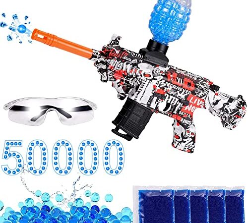 NATTHSWE Gel Blaster, Blaster électrique Balle en Gel Pistolet à Boule d'Eclaboussure Jouet Jeux de tir pour Enfants avec 50 000 munitions de Gel Blaster Jouets pour garçons