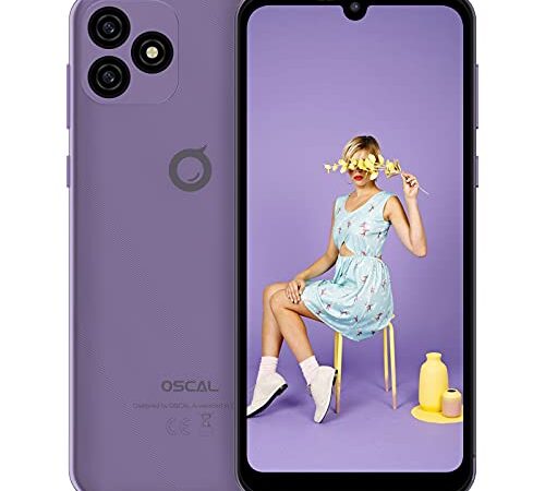 OSCAL C20 Telephone Portable débloqué, Android 11 Smartphone (32Go ROM/SD-128Go Quad-Core, Ecran Waterdrop 6.1" HD+, 3380mAh, 3G Dual SIM,5MP+2MP) Smartphone Pas Cher, GPS/WiFi/2Ans de Garantie