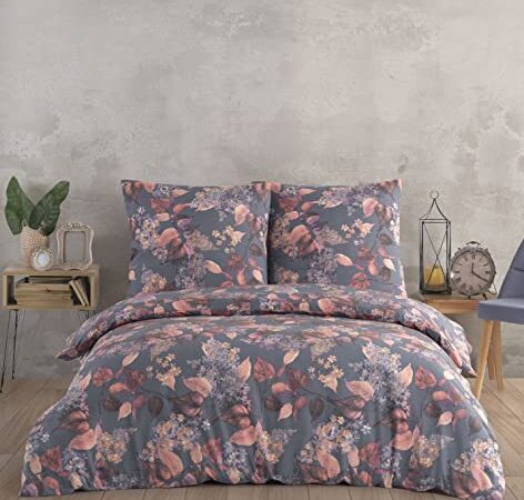 Vency Automne Housse de Couette 140x200 avec 1 Taies d'oreiller 65x65 cm - Ensemble de literie en Coton