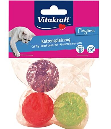 Vitakraft 3 Balles Brillantes avec Clochette Jouet pour Chat