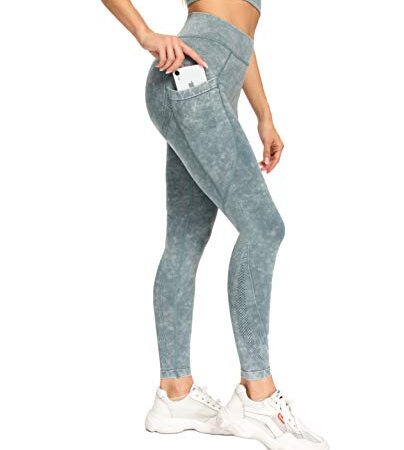 Collants de Sports pour Femmes Pantalon de Sport Taille Haute pour Femme Legging Opaque avec Poche Legging de Sport pour Femme avec Poches latérales pour Les Loisirs et Le Sport Contrôle Abdominal