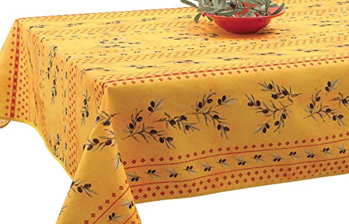 Nappe Anti-Taches Olivette Jaune - Taille : Rectangle 150x300 cm