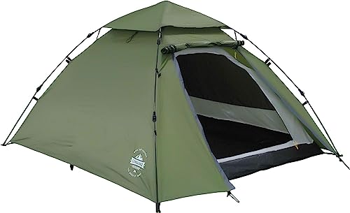 Lumaland Tente de Camping | Tente dôme 2-3 Personnes 215 x 195 x 120 cm | Tente Igloo | Tente Pliante pour Trekking et Festival en Plein air | Légère, étanche et Robuste | Montage Simple [Vert]