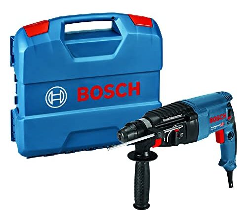 Bosch Professional Perforateur SDS Plus GBH 2-26 (830 W, Force de frappe : 2,7 J, Ø perçage dans béton : 4-26 mm, Coffret) 06112A3000 Bleu