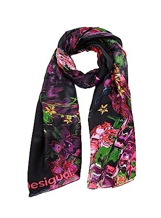 Desigual Fou_Flores Liquid, Noir, Taille Unique Femme