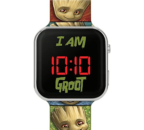 Disney Marvel Guardian of The Galaxy Groot Bracelet imprimé LED Montre GLX4001