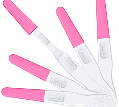 MOMMED Test de Grossesse, 5 X emballés individuellement HCG Test, sensibilité HCG de 25 mIU(25 Ng/L), Pregnancy Test, Détection rapide en 3 minutes