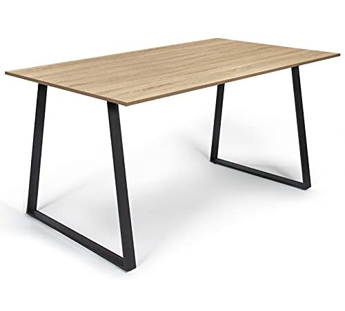 IDMarket - Table à Manger Rosalie 6 Personnes Design Industriel 150 cm